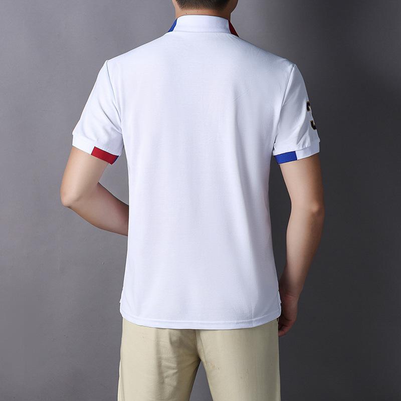Product Introduction of New Arrivals Oversized Polo T Shirt Men Short Sleeved California of USA Embroidery White Eagle Golf Wear Collar T-shirt Plus US Size XS-7XL 22