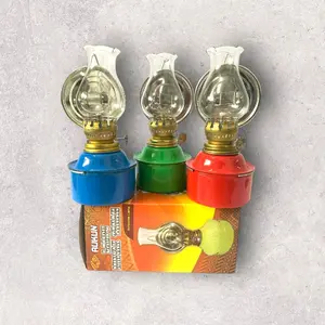 Lampu Teplok Minyak Tanah Kaleng warna. beli 2 lebih HEMAT !! bebas pilih warna