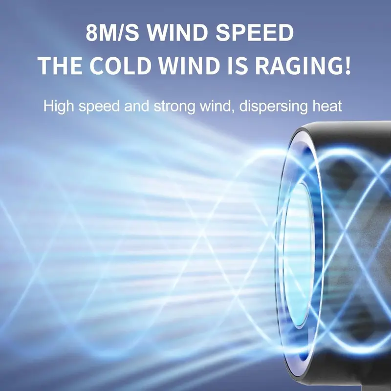 Portable Handheld Fan, USB Rechargeable Mini Fan, Semiconductor Cooling High Speed Mini Fan, Suitable for Outdoor Camping Travel Work Beach 3