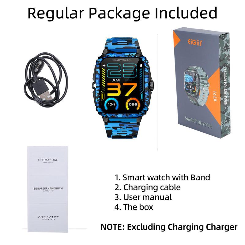 EIGIIS KT71 Men's Smart Watch, 3ATM Waterproof Smart Watch, Sports Watch with Multiple Sports Modes, Long Standby Sports Watch for Smartphone, Perfect Gift 4