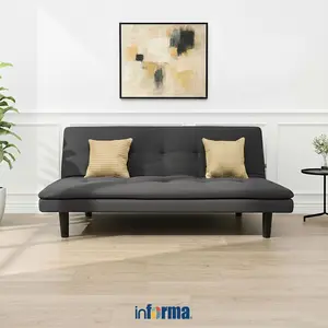 Informa Neo Geneva Sofa Bed Fabric Aldridge - Abu-Abu Tempat Duduk Multifungsi Sofa Tidur 2In1 Kursi Santai Serbaguna Furniture Rumah
