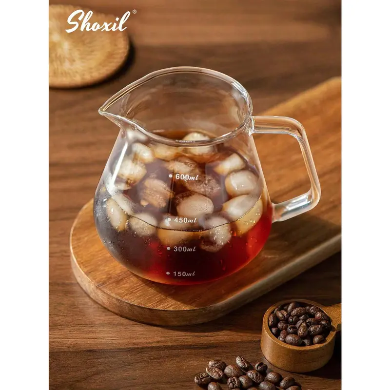 #KUP shoxil 1pc V60 Coffee Server | Heat Resistant Glass Pot | Pour Over Coffee Server | Hand Drip Pour Over Coffee Maker 2