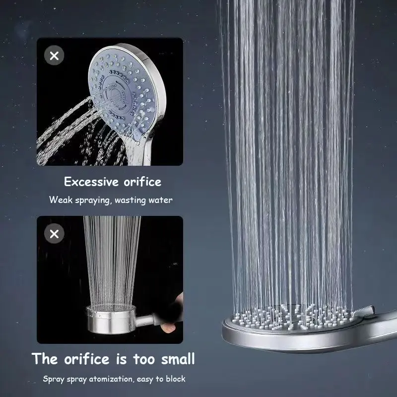 5 Modes Shower Head Adjustable High Pressure Water Saving Shower Head Water Massage Shower Head for Bathroom Accessories