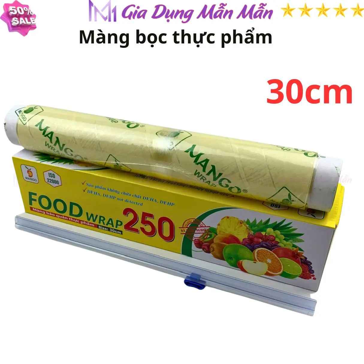SKU41 - Màng bọc thực phẩm, màng co FOOD WRAP 250, rộng 30cm