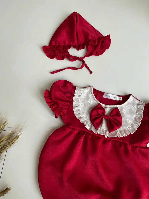 [BST Tết 2025] Set Body Quốc Dân Đỏ Mận Siêu Cưng Kèm Nón Và Tất Cho Bé 3-12kg - Shop Con Cưng - Kem baby  dưới 4