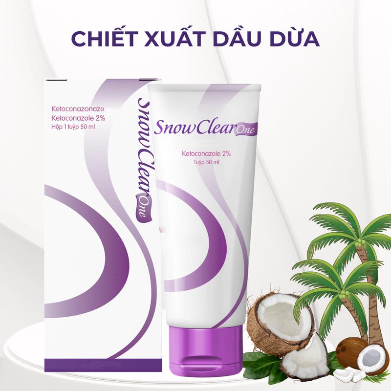 Combo 5 tuýp 50ml - Dầu gội SnowClear One tác động kép chiết xuất dầu dừa thiên nhiên 1