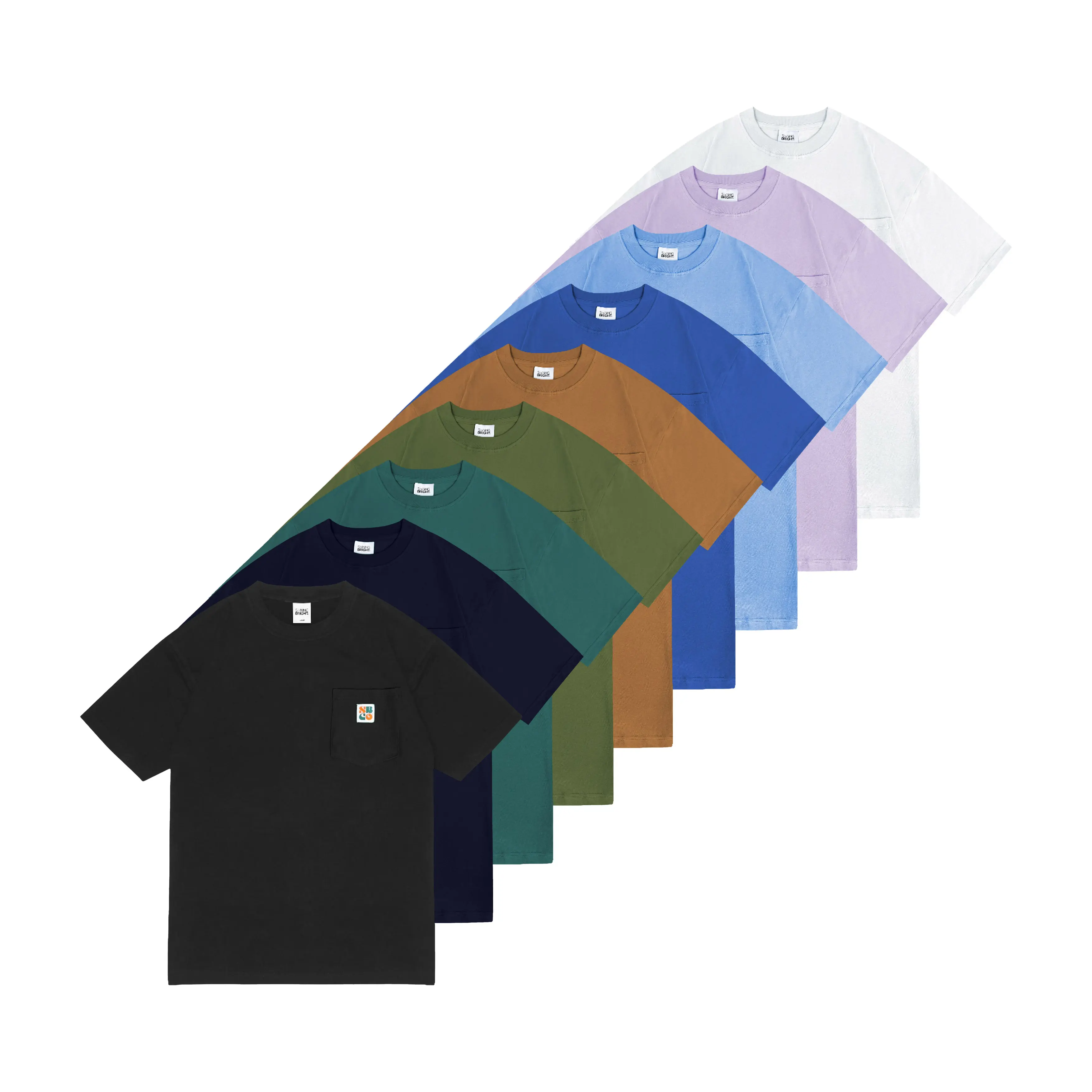 Shining Bright Pocket Tshirt - Multi Color Kaos Pria Hitam Atasan Distro Logo Polos