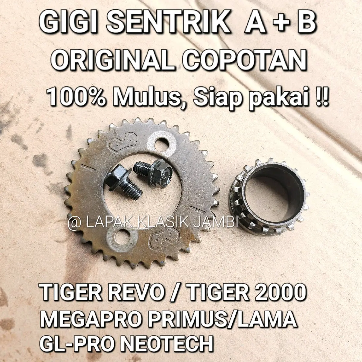 Gigi Sentrik Atas Bawah Gir Timing Atas Bawah TIGER REVO TIGER 2000 MEGAPRO GL NEOTECH Original Copotan