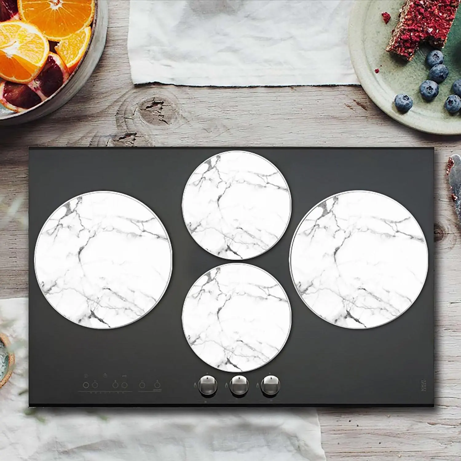 Kitchen Stove Burner Cover, 4 Counts/set Metal Stove Top Protector, Kitchen Cooking Accessories for Home Use, Home Supplies