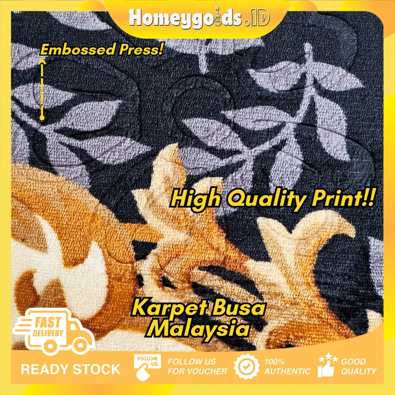[HG] Karpet keset Busa Malaysia Emboss Obras Anti Slip 60 x 40 5