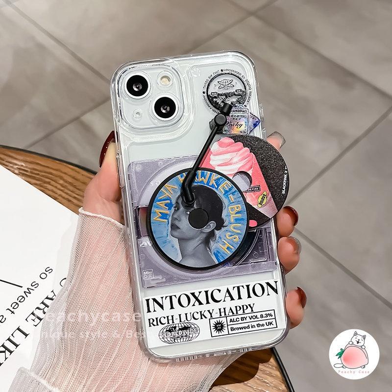 Vỏ đĩa quang 3D sáng tạo cho máy nghe nhạc, vỏ điện thoại CD cho iPhone 14 Plus, 13, 12 Pro Max, 11, 14PRO, Xr, X, Xs, vỏ sau PC cứng trong suốt, vỏ bảo vệ chống sốc