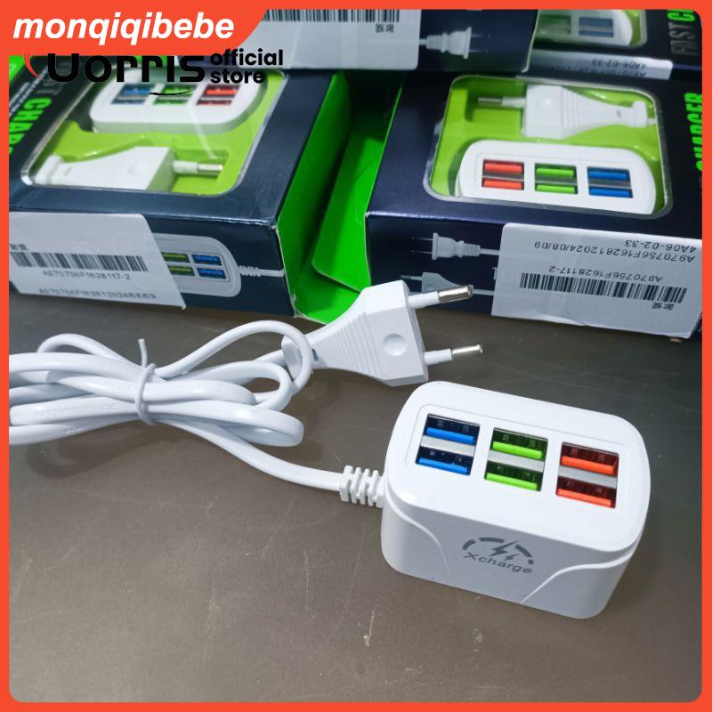 Củ Sạc Nhanh 6 Cổng USB Cốc Sạc đa Năng Chống Cháy Nổ Kèm Dây Nối Dài Bộ Sạc điện Thoại Di động Mới 6 Cổng Sạc đầu ổ Cắm USB Phù Hợp Với Apple Android 3a ổ Cắm Phổ Thông