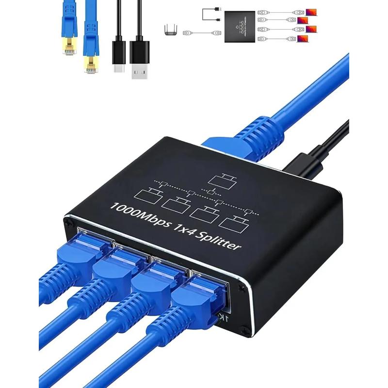 Đầu Nối Mạng Gigabit, Bộ Chia 1 Đến 2 / 3 / 4, Cáp Mạng RJ45, Bộ Chia Cáp Mạng,…