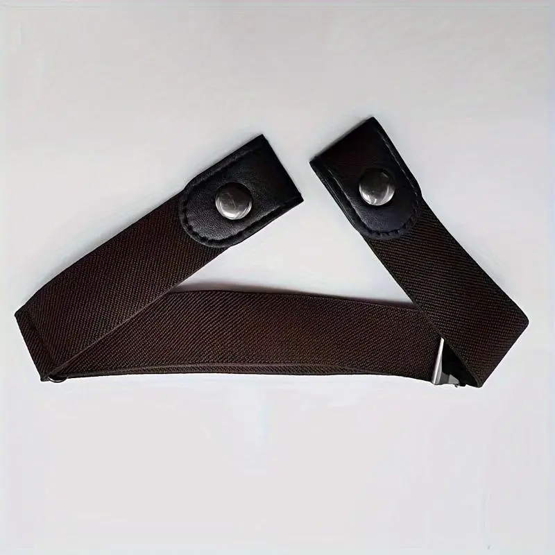 1pcs Monochrome Invisible Belt Seamless Lazy Elastic Waist Belt Versatile Jeans Belts For Women & Men 4