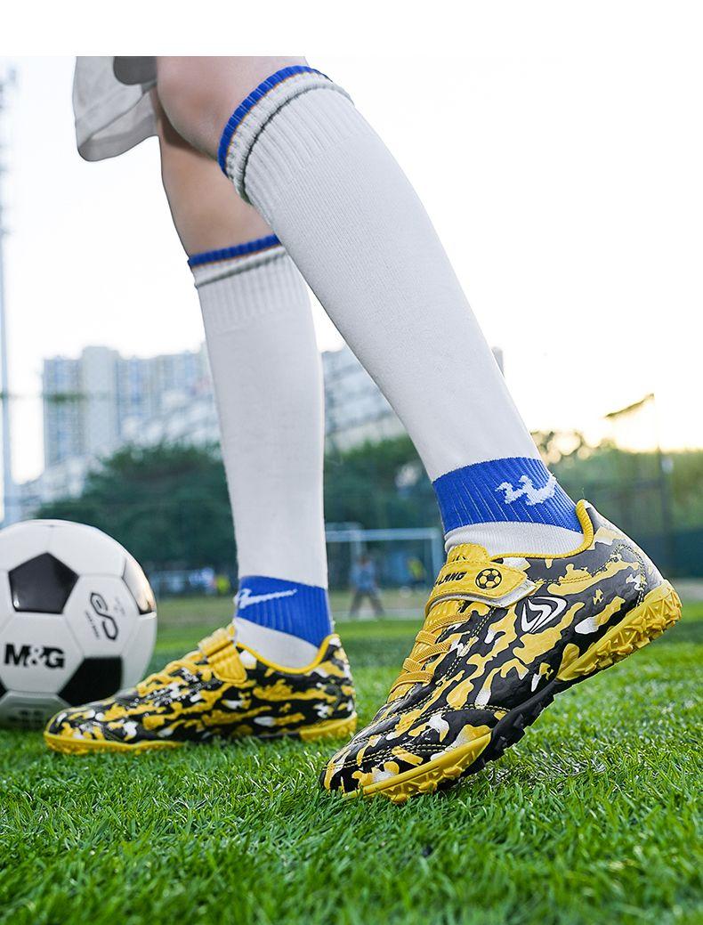 Product Introduction of Authentic Soccer Shoes Non-Slip Spike Children Boys Girls Youth Breathable Long Spike Wear-Resistant Elementary School Competition Sports Shoes Footwear 28