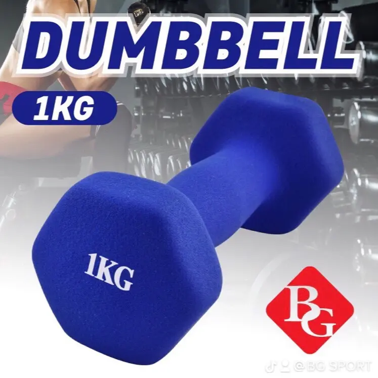 BG Sport Mini Dumbbell Neopren Alat Latihan Olahraga Beban Gym Fitness Otot Barbell Mini Beban 1Kg (1pcs) 2