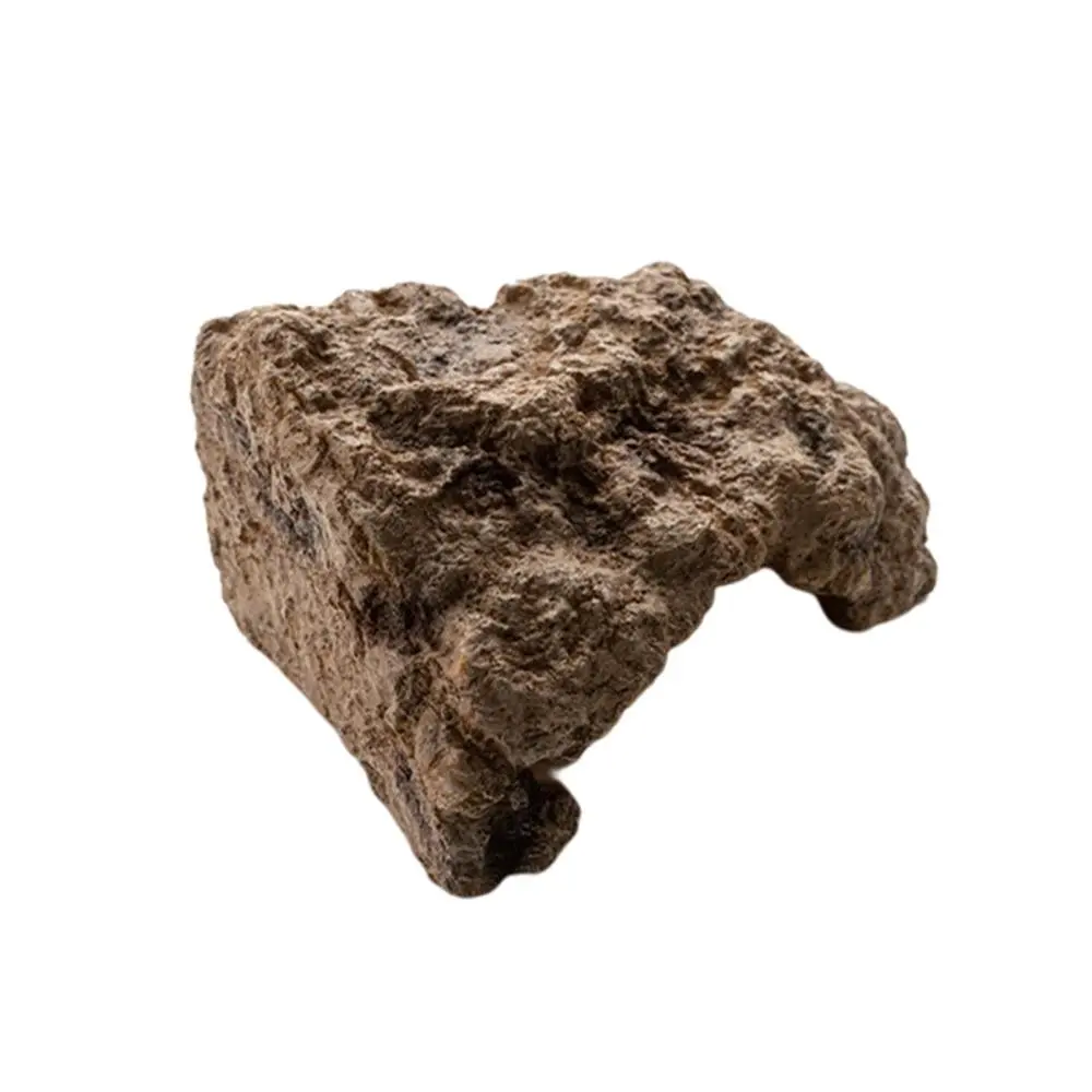 Simulation Reptile Hiding Cave Decoration Supplies Cave Hole Landscape Ornament Hide Rest Cave for Terrarium Tortoise Basking Turtle Fish