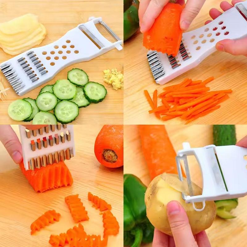 Máy Dụng Cụ Cắt Đa Năng, Chuyên Nghiệp, Máy Băm Julienne, Cho Rau Củ Và Trái Cây, 3 Máy Bóc Vỏ Chống Trượt, K5I3, Nhiều Màu Sắc 3