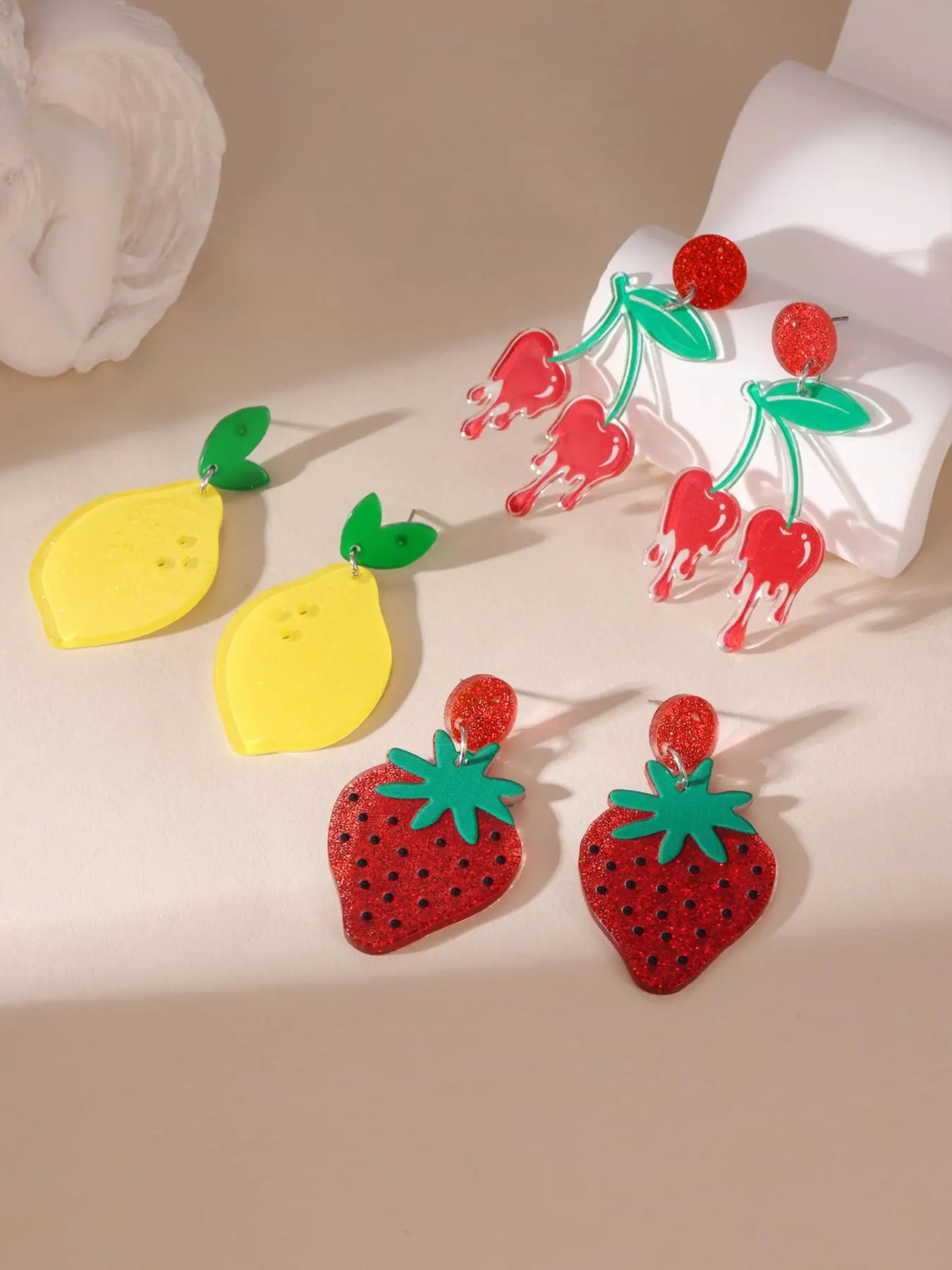 Fruit Design Dangle Earrings, Fashionable Jewelry for Women & Girls, Trendy All-match & Exquisite Jewelry for Birthday Gift