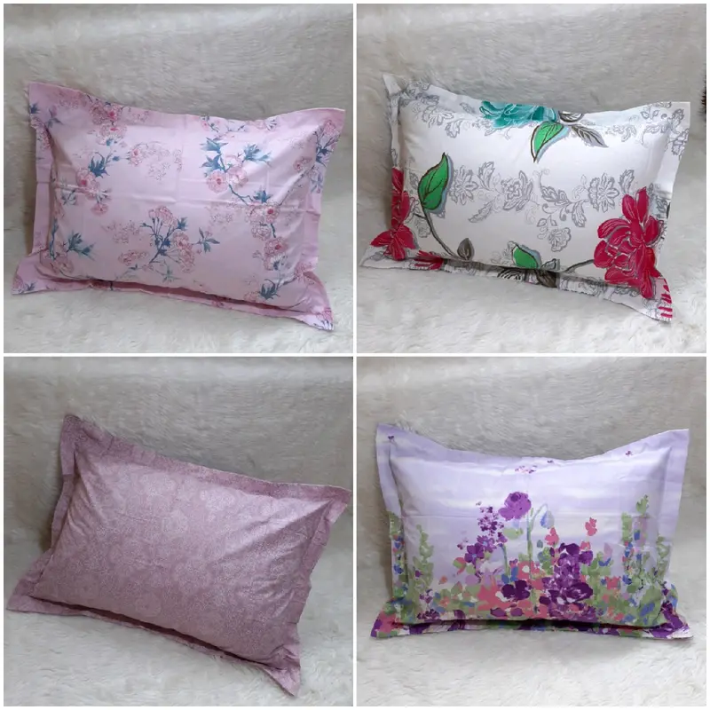 Sarung bantal bingkai satuan motif random bisa note/cacatan uk 50x70cm bahan cotton cvc dingin.lembut.halus 3