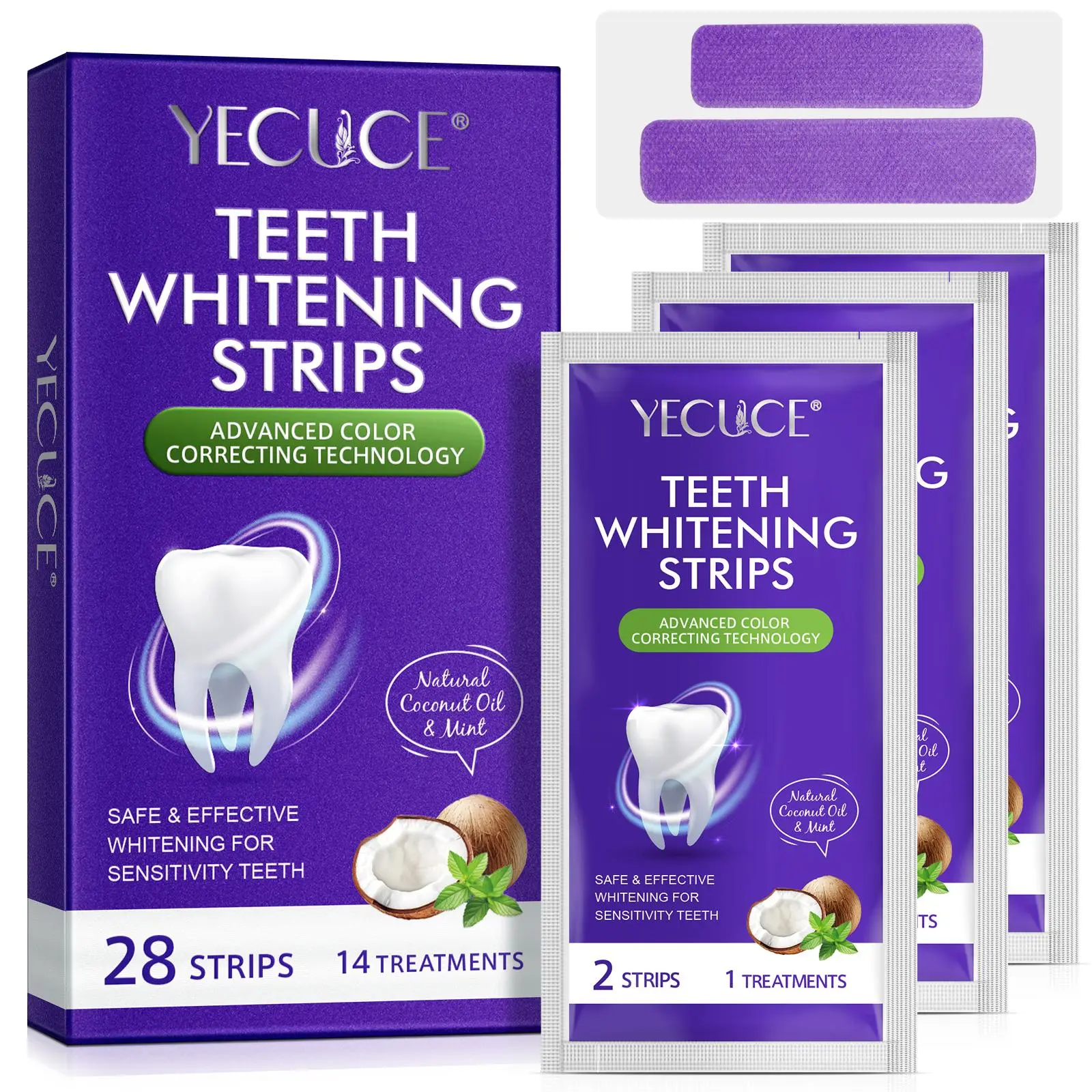 Teeth Brightening Strips, 1 Box Teeth Care Strips, Oral Care Strips, Teeth Brightening Products for Men & Women