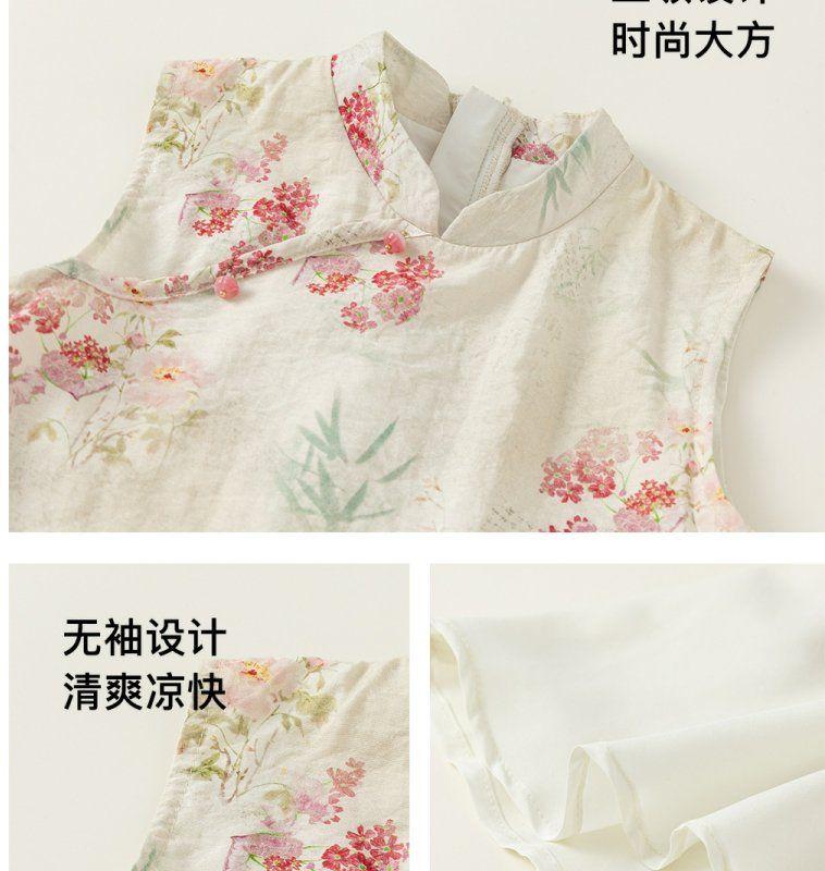 Product Introduction of Trang Phục Trung Quốc Hán Phục Mùa Hè Cho Trẻ Em, Váy Sườn Xám Hoa Cô Gái Trung Quốc Mới, Váy Hán Đường Cô Gái Phong Cách Dân Tộc, Hàng Mới Về Năm 2024 5