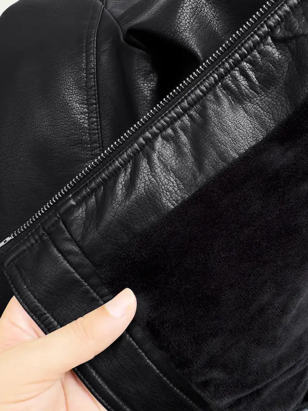 Áo Da Nam Hoàng Gia Cao Cấp  Chất Da Xịn Dày Dặn Chuẩn Phom BODY Siêu Đẹp - Dài Tay - Menswear 4