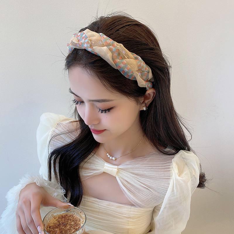 [VELMORRA] Headband Nollan Kepang Bando Korea Payet Mutiara 6