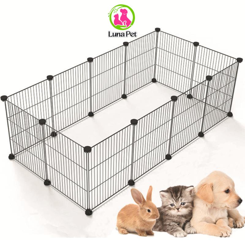 COMBO Tấm Lưới Mắt Nhỏ Ghép Chuồng Quây Lồng Sắt Cho Chó Mèo Luna Pet