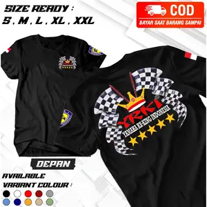 ahzaaashop - Kaos YRKI Indonesia Depan Belakang - Kaos Komunitas Motor Yamaha Rx king -  Baju Distro Terbaru - Bahan Premium Quality - Cocok Untuk Pria Wanita