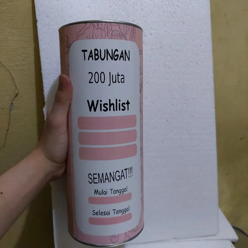Celengan Jumbo Target 200 juta XL 200k Permanen Buka tutup karakter Wislis murah 3