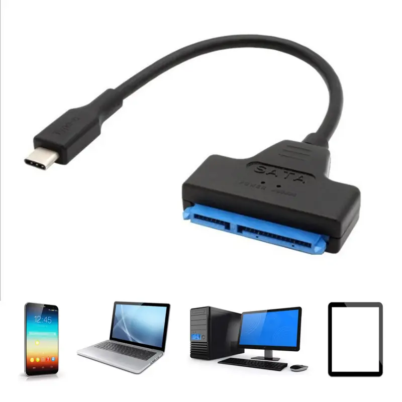 Cáp Ổ Cứng, Fdoristav, Cáp Chuyển Đổi Ổ Cứng Cầm Tay Không Cần Điều Dưỡng, USB31 Loại C Sang SATA 22pin, Cáp Chuyển Đổi Ổ Cứng, Chống Trượt 5