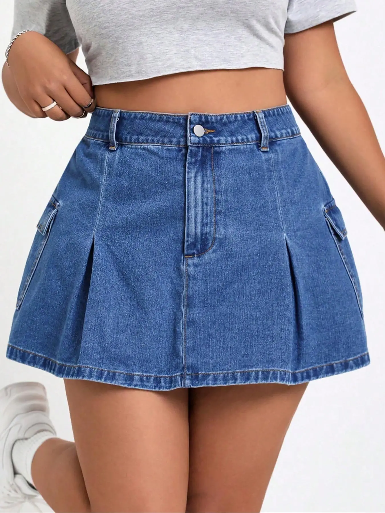 Women's Denim Skirt, Fashion Casual Denim Skirt for Daily Outdoor Wear, Women's Bottoms for Summer, Jean