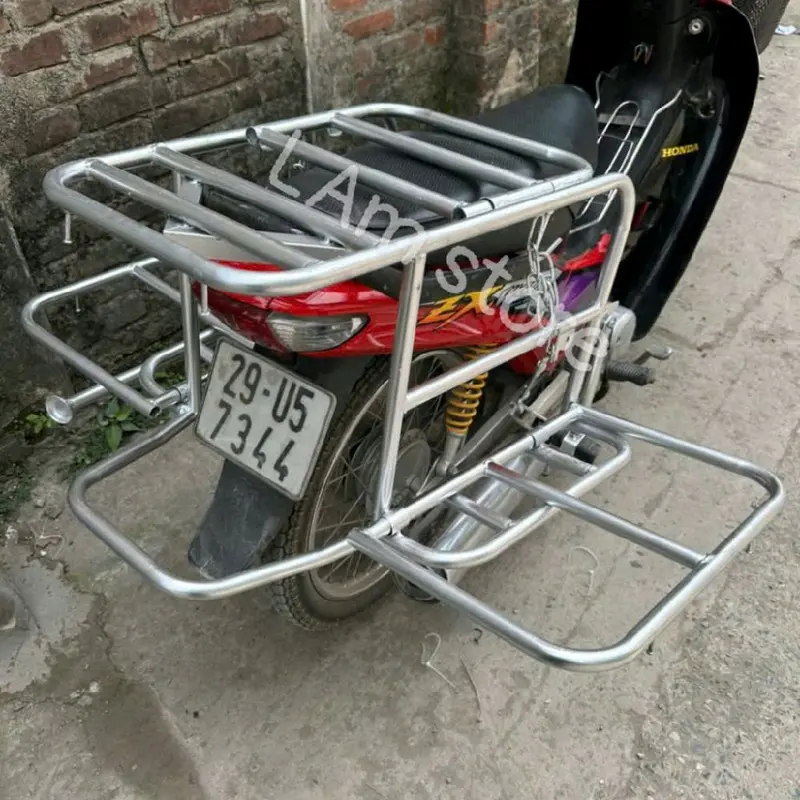 Giá xe chở hàng,Baga 2 cánh chở hàng nặng .cồng kềnh,ống thép phi 21 dày 1ly2.Trọng tải 150kg 7