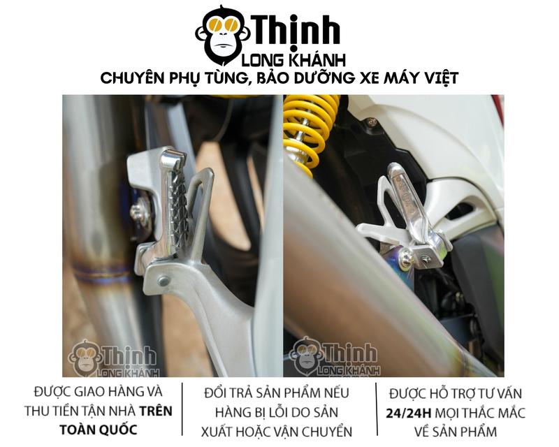 GÁC CHÂN INOX VẢY CÁ --- Phụ kiện xe máy