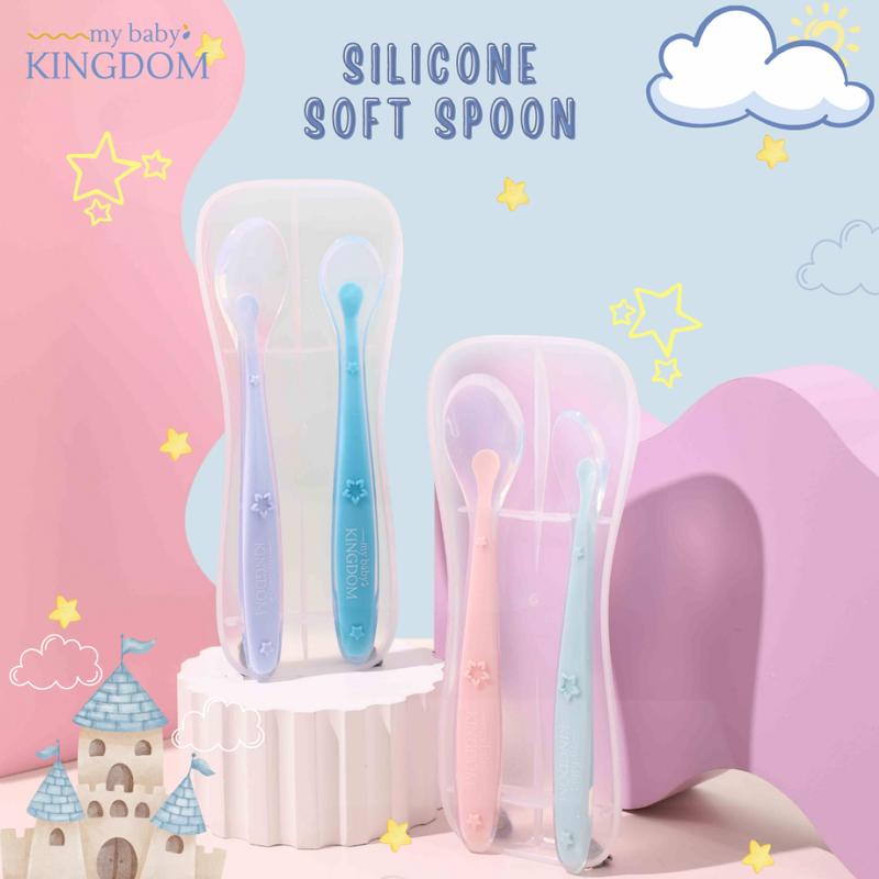 Product Introduction of My Baby Kingdom Sendok Silikon Anak (include box) Sendok Anak Mpasi 2