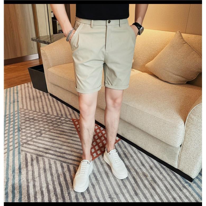 Thời Trang Nam , Quần Đùi Short Tây Âu , Vải tuyết mưa mềm mịn , mặc mùa hè , thu , đi làm đi chơi 4