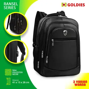 POLO GIVES - Tas Ransel Kerja Pria  Wanita POLO Original Import 18in FREE USB C + RAINCOVER  Backpack  Sekolah - Goldiesbags