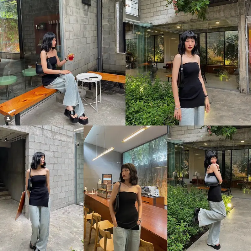 Áo Ống Vạt Chéo Xẻ Tà Cá Tính, Áo Cúp Ngực Lai Xéo - Sunday Clothing AO002 7