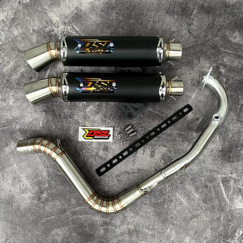 Knalpot DSL MUFFLER Samlong Vario 125 150 160 inlet 38 45 50 free bracket free laser nama 2