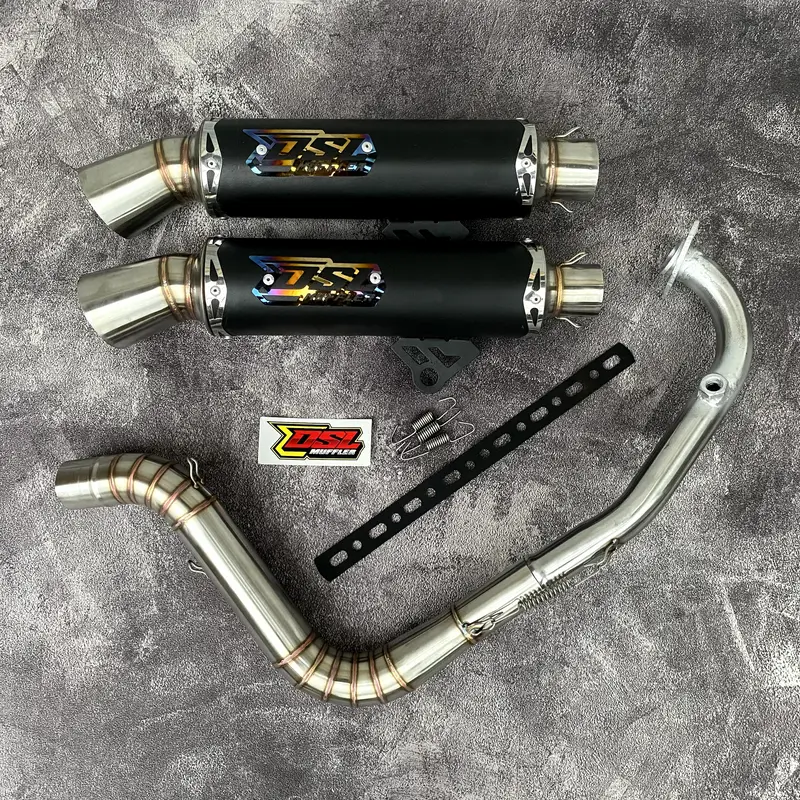 Knalpot DSL MUFFLER Samlong Vario 125 150 160 inlet 38 45 50 free bracket free laser nama 2