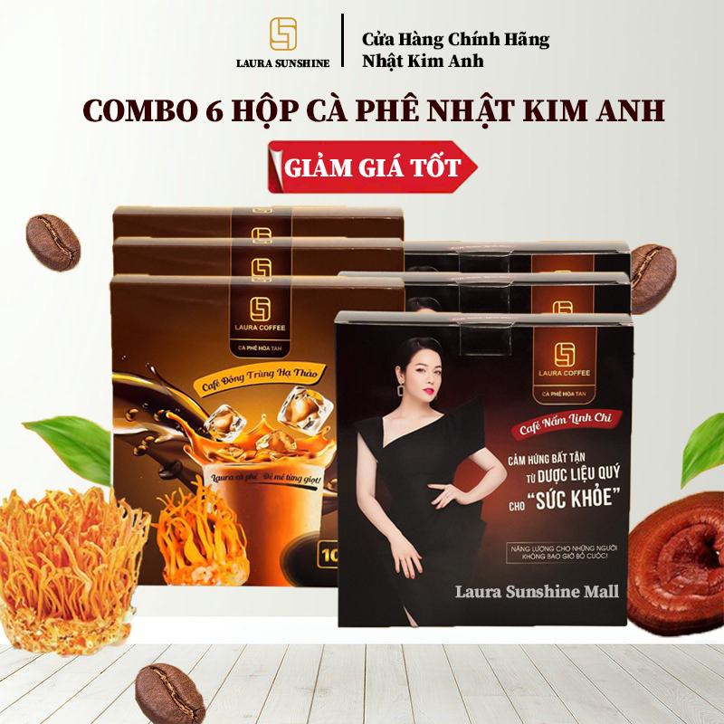 [GIẢM GIÁ TỐT KHÔNG QUÀ] 6 Hộp Cà Phê Laura Coffee Nhật Kim Anh Đông Trùng+Nấm Linh Chi