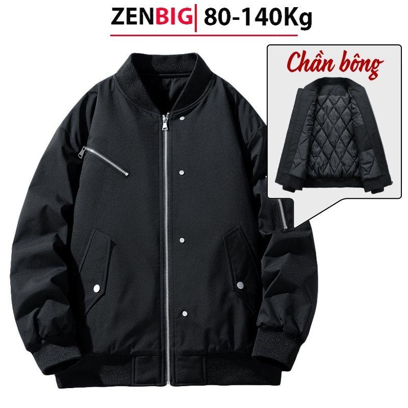 Áo Khoác Phao Chần Bông Bigsize ZENBIG, dáng bomber trẻ trung năng động, dành cho người béo mập 80-140kg Menswear Jacket áo  khoác  gió  nam  đẹp  2024
