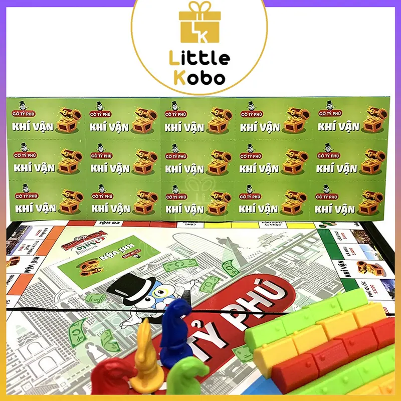 [Sa.to] Bộ Cờ Tỷ Phú Sa.to Size Lớn Trung Monopoly Cờ Tỉ Phú Đồ Chơi Trí Tuệ Giải Trí Xả Stress Xúc Xắc Toys 7