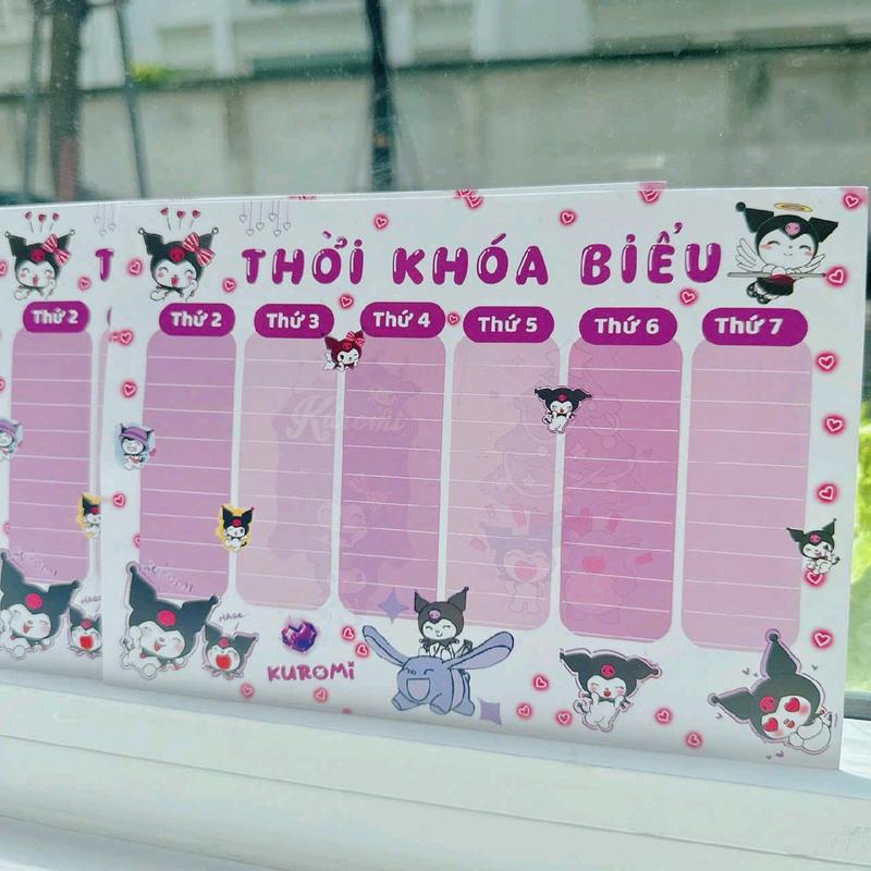 Thời khoá biểu môn học (nhiều mẫu) siêu cute 1