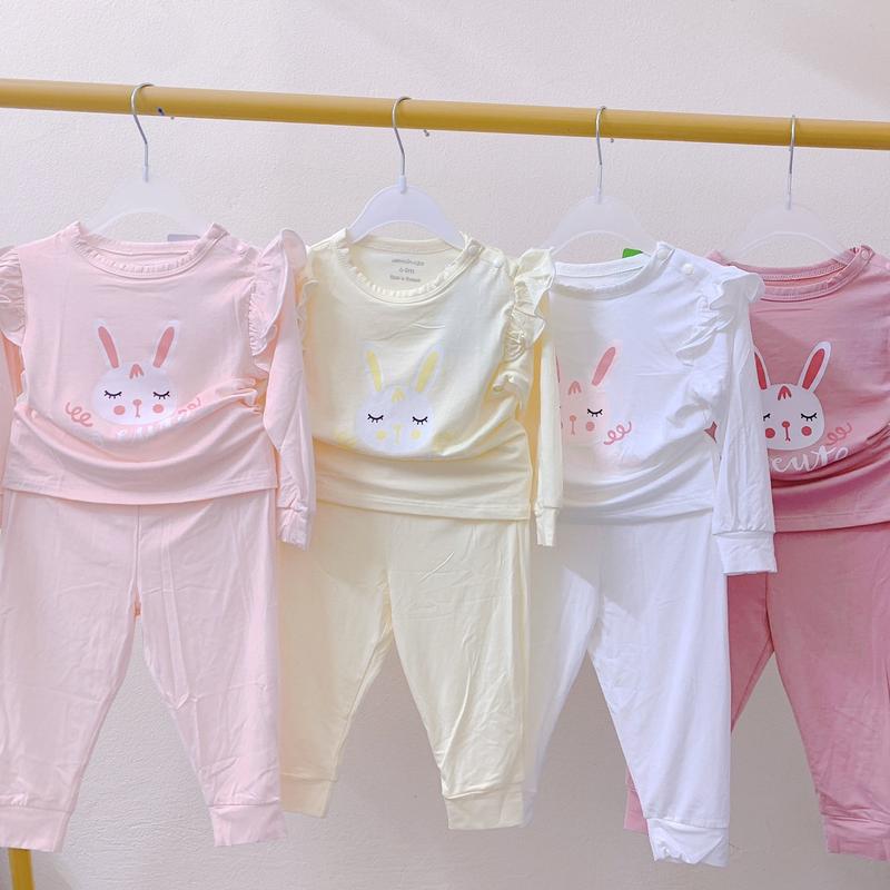 Bộ quần áo dài tay cánh tiên AMINAZA chất bambo cho bé từ 6 tháng đến 3 tuổi 0