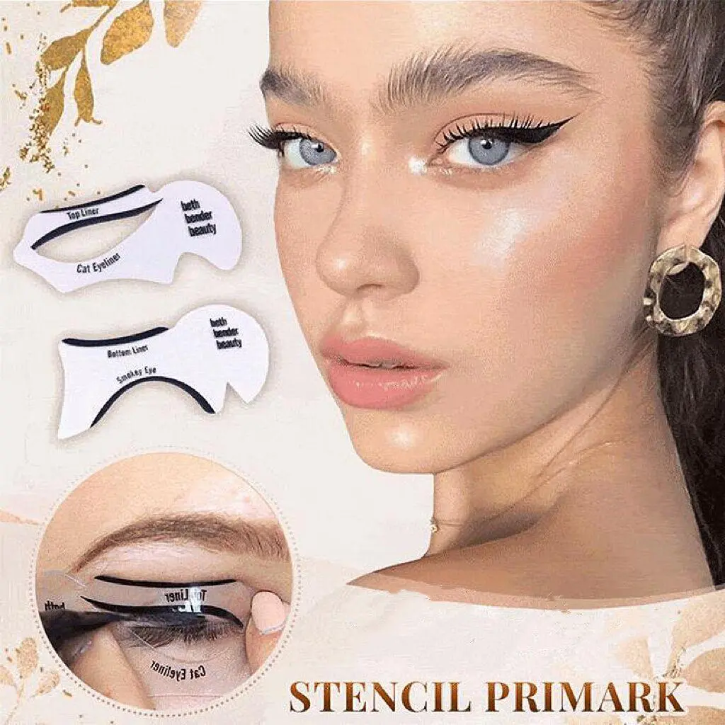 Eyeliner pencil template winged model modeling tool eyebrow template card eye shadow makeup tool