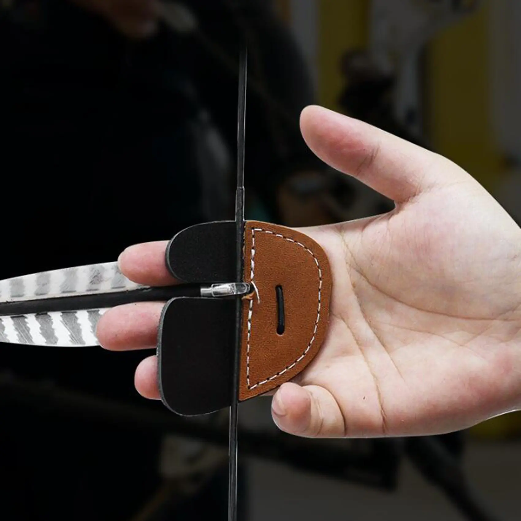 Thickened Cowhide Cowhide Finger Guard Protector for Traditional Bow Recurve Bow