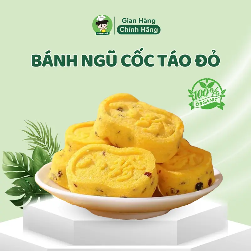 Bánh Ngũ Cốc Gấc Mix Hạt Không đường [ 5 Nguyên Liệu Tự Nhiên ] Thức Ăn Vặt Snack Food 0