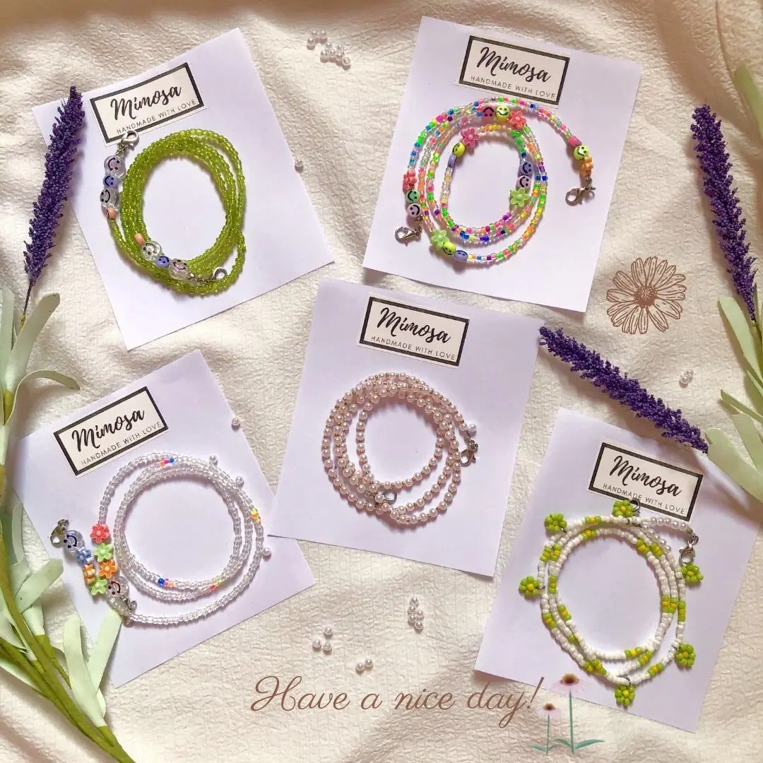 Dây đeo chống thất lạc khẩu trang màu sắc tươi tắn, xinh xắn_MimosaHandmade